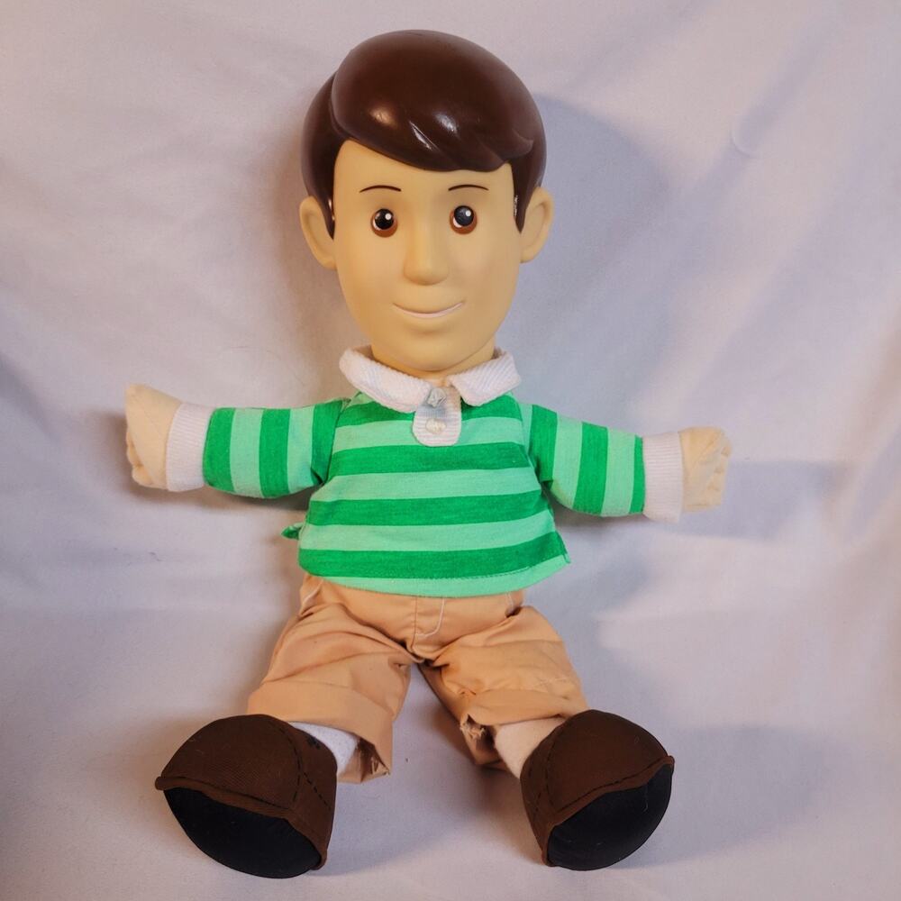 WORKS CLEAN Vintage Blue's Clues Talking Steve Plush Doll Tyco Fisher Price 16"